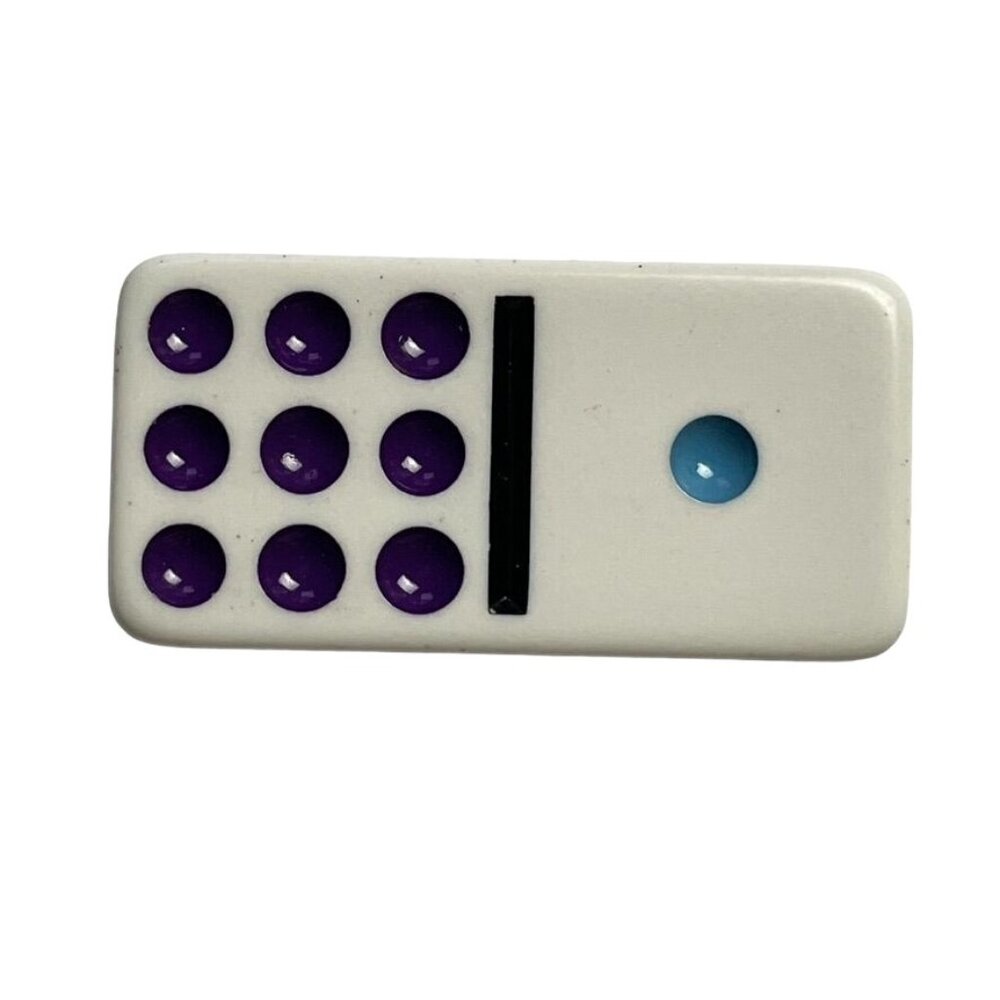 Double Twelve Dominoes Replacement Tile 1 9 Color Dot Vintage 1998 mq